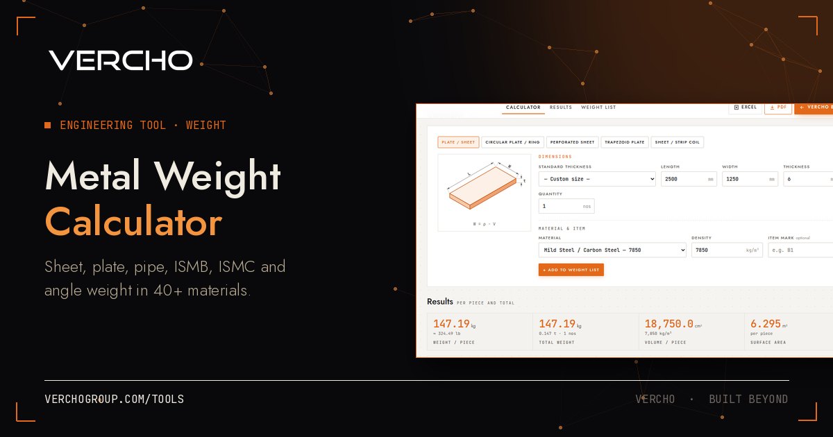 Weight Calculation tool preview